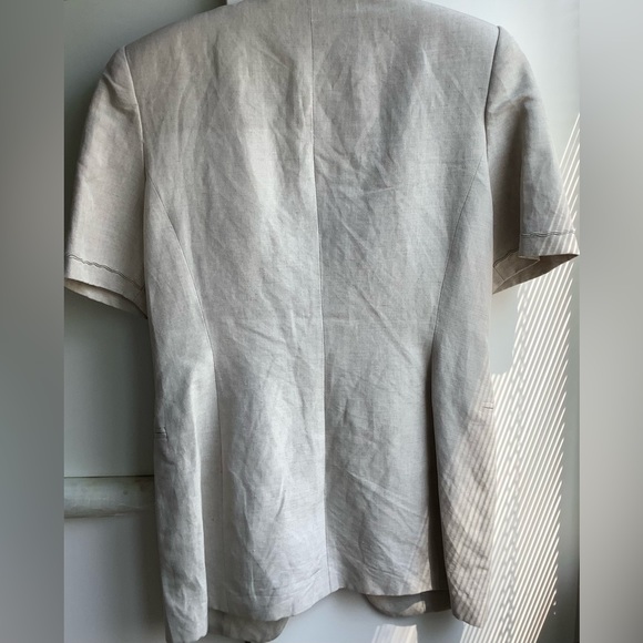 EUC vintage linen tunic suit jacket - Picture 2 of 12